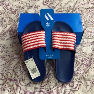 Adidas American flag Adilette slides
